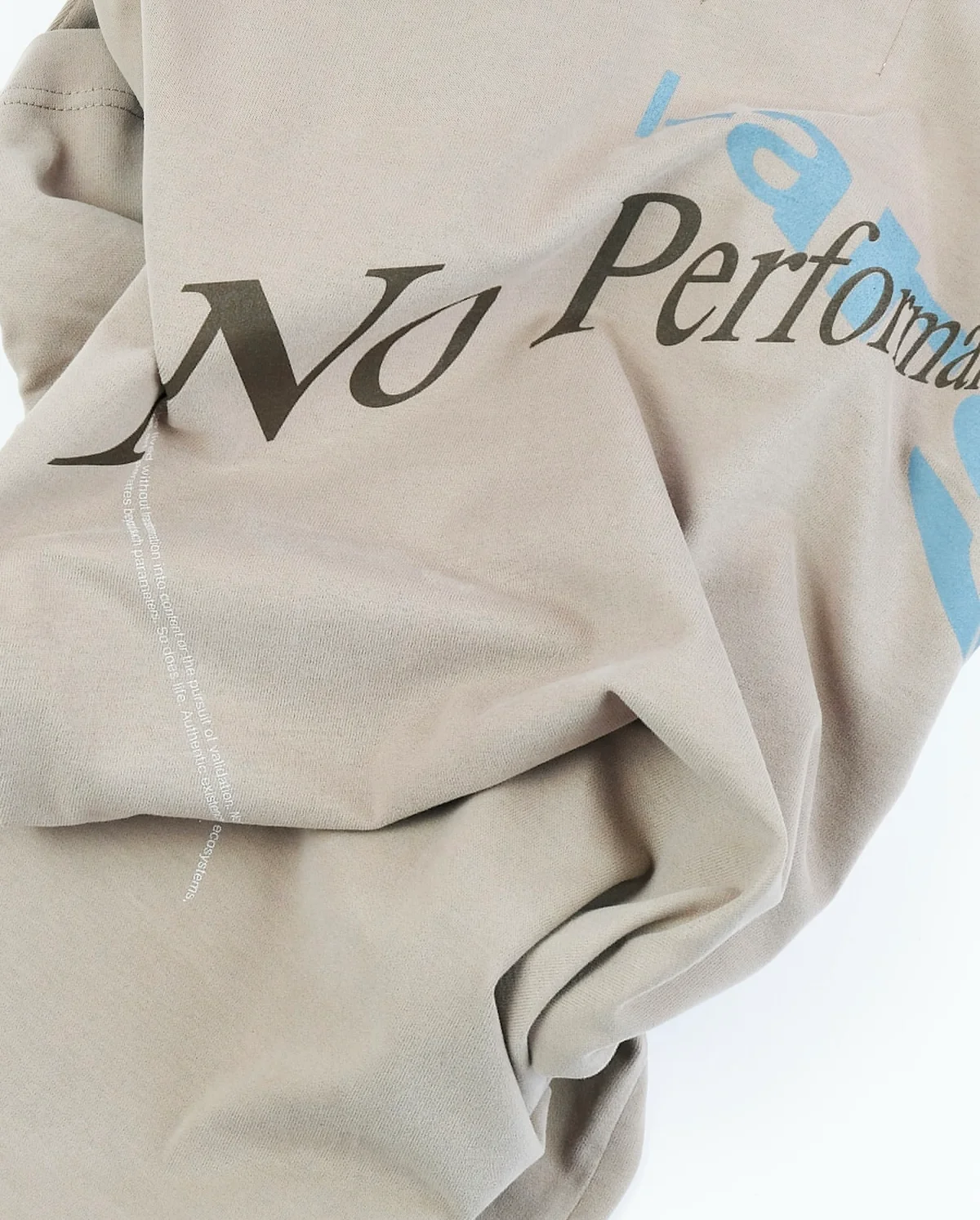 Longsleeve 'No Performance' Beige