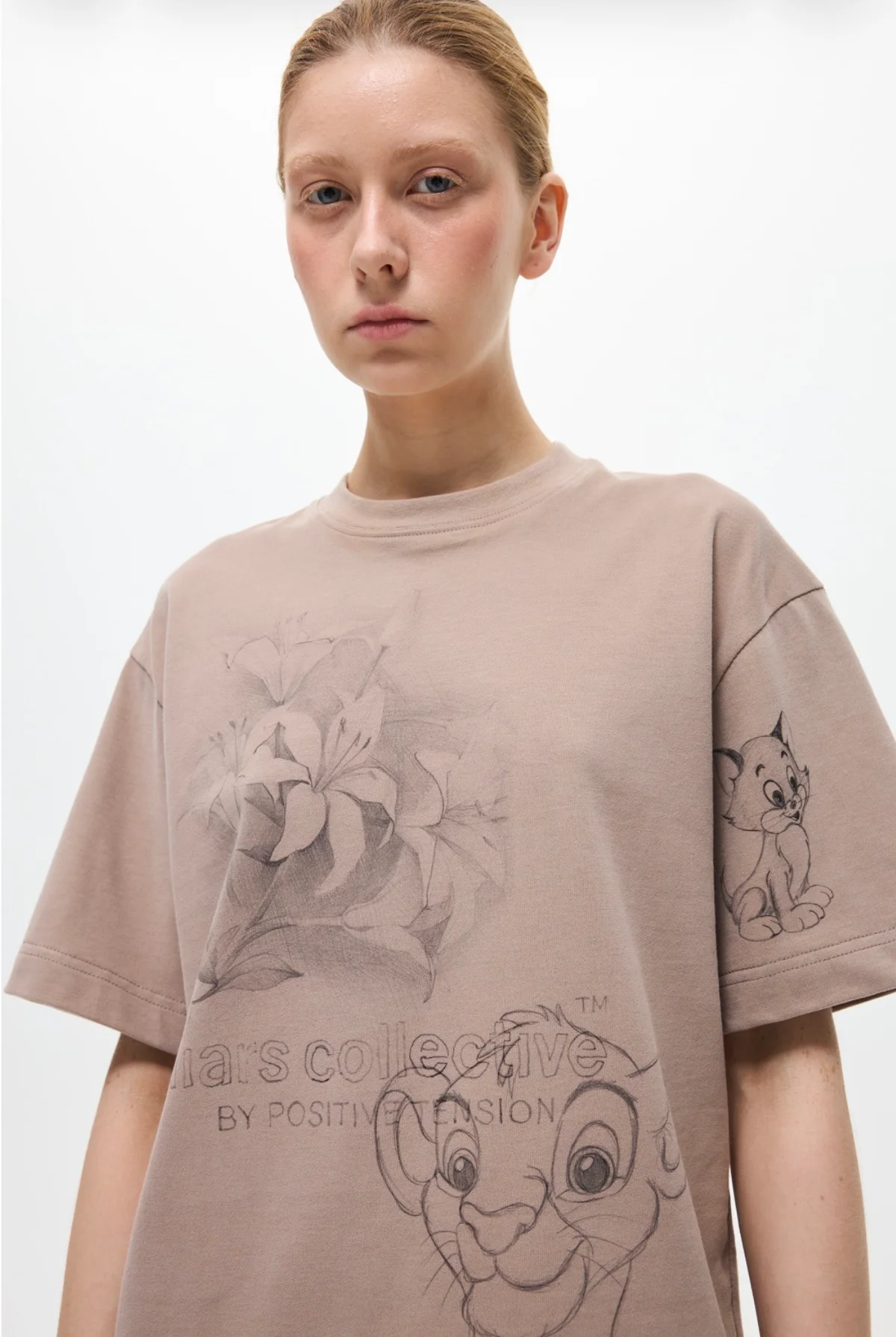 Tee 'Pencil' Beige