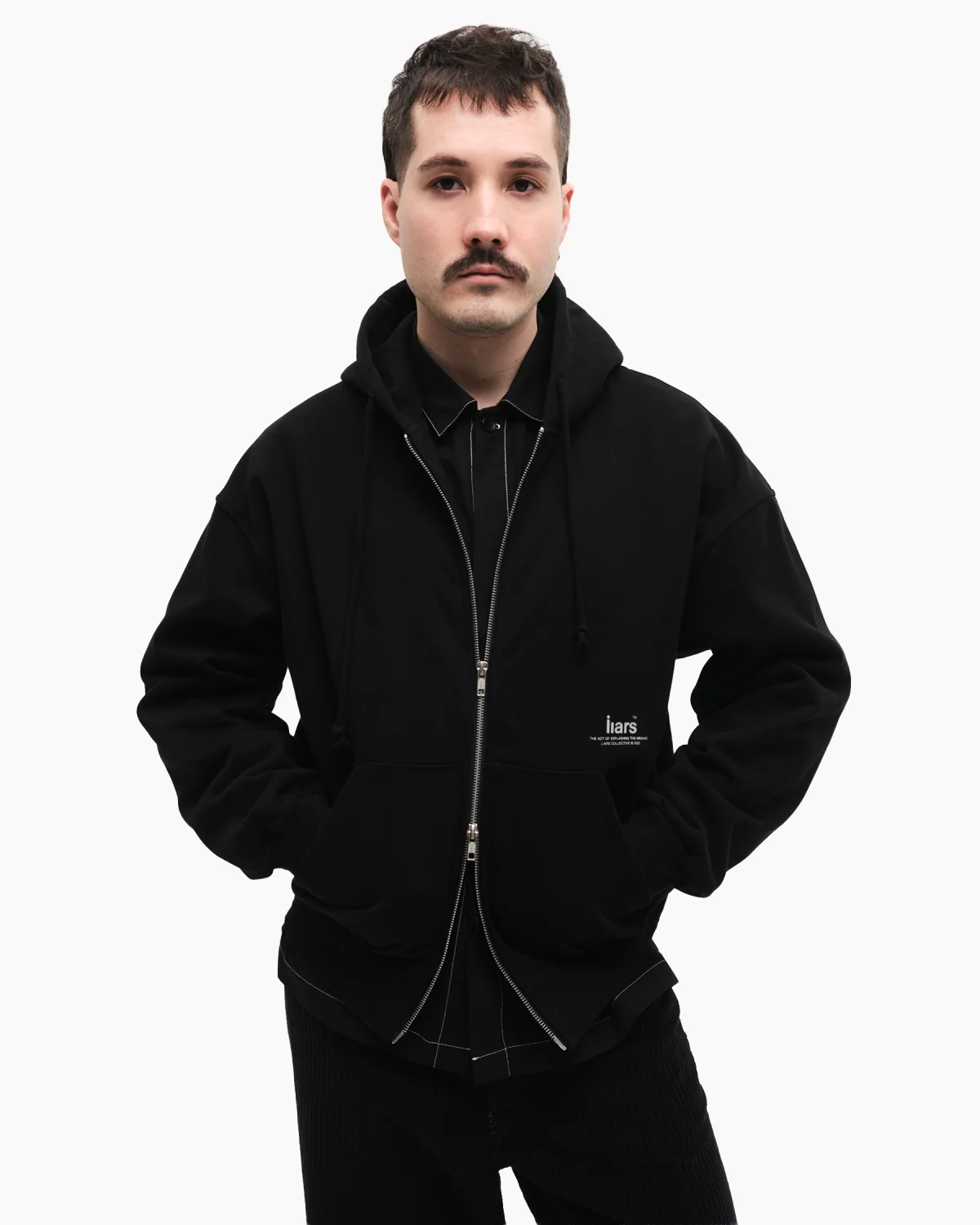 Zip-Hoodie ‘Text Hood’ Black