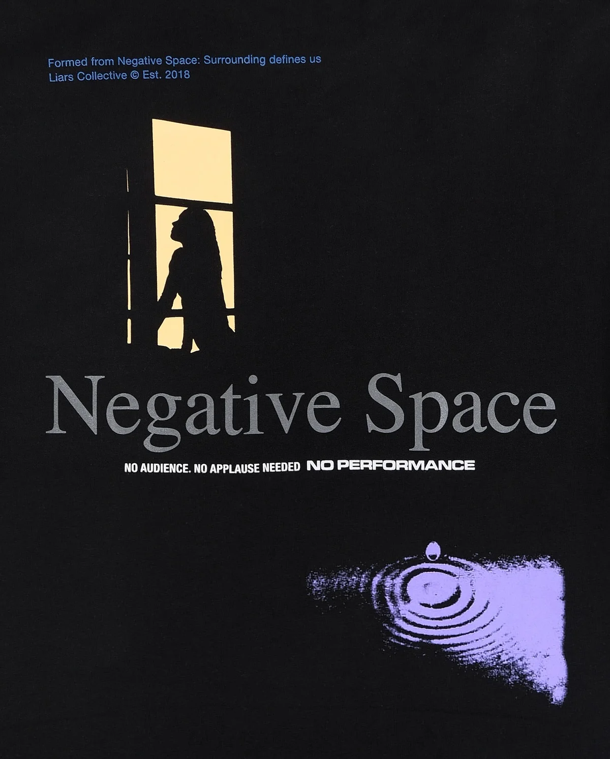 Tee 'Negative Space' Black